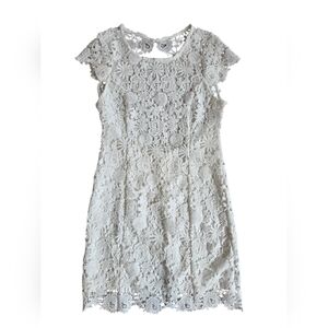 Lulus White Floral Lace Bridal Wedding Dress Large